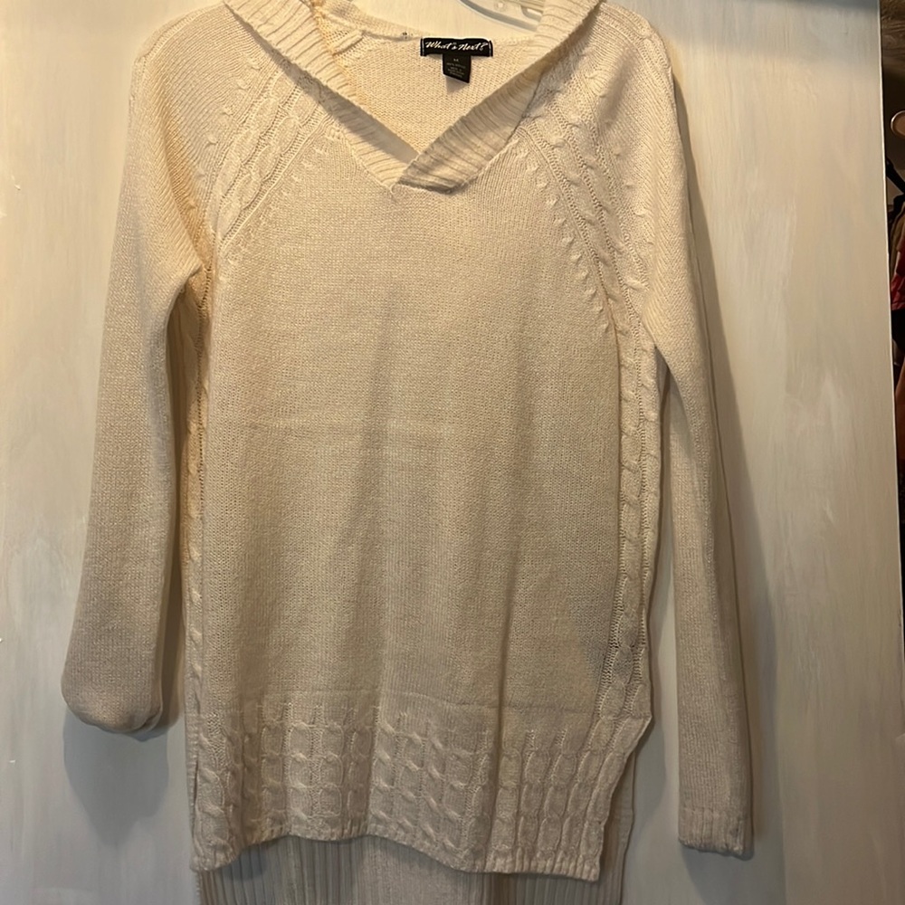 What’s Next Brand hooded hi/low sweater